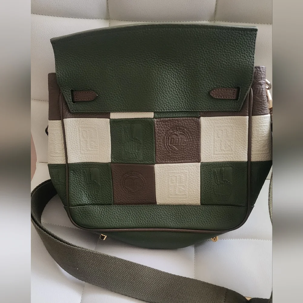 Leo Stytch Elegant‎ Green and Brown Women's Bag